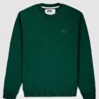 Sweat-shirt col rond vert recyclée, homme