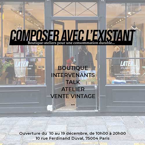 Boutique Atelier Paris décembre 2021