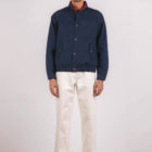 Blouson marine homme en coton recyclé