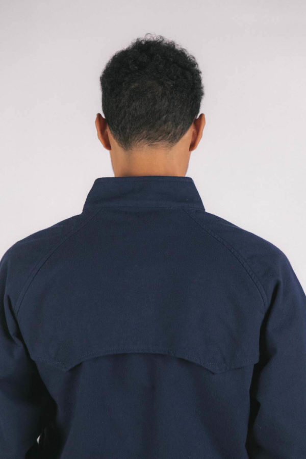 Blouson marine homme en coton recyclé