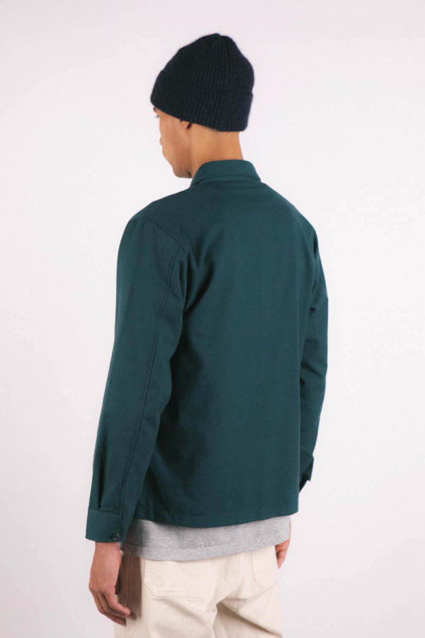 Chemise en coton Recyclée vert homme