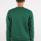 Sweat-shirt col rond vert recyclée, homme