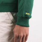 Sweat-shirt col rond vert recyclée, homme