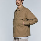 Blouson worker en coton recyclé beige pour homme