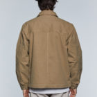 Blouson worker en coton recyclé beige pour homme