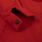 Surchemise casual rouge en laine poignet