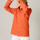 Surchemise en laine Orange