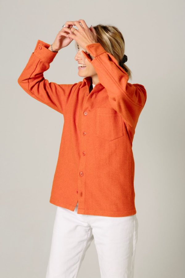 Surchemise en laine Orange