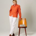 Surchemise en laine Orange
