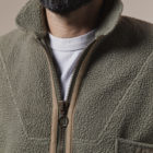 Blouson polaire chaud et moutonnée kaki pour homme, tissus made in France, fabrication au Portugal | LATER